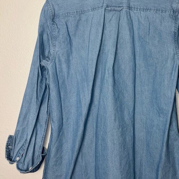 Everlane Chambray Shirt Dress Women's XS/0 Light Wash Blue Long Sleeves cotton - Picture 15 of 16